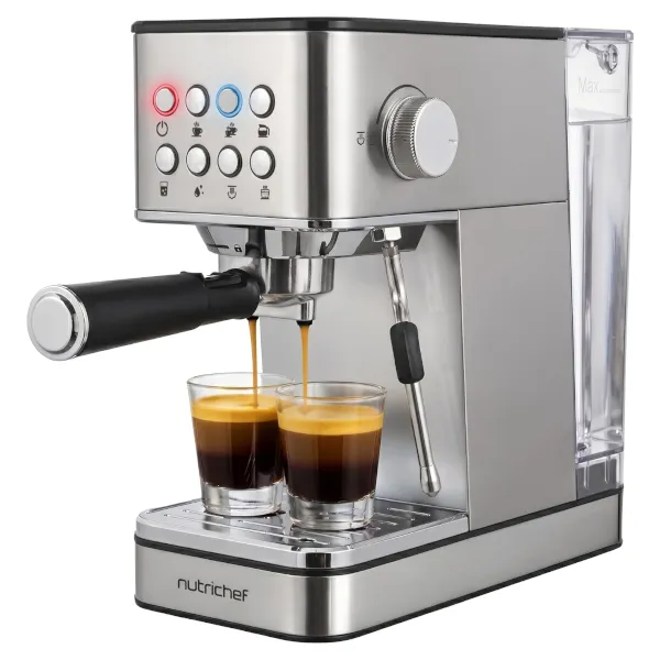 Nutrichef 20-bar espresso maker with milk frother for $68