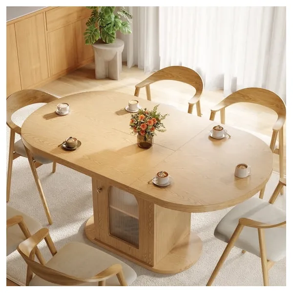 Patbrela 43to 59-in. extendable oval dining table with storage for $160