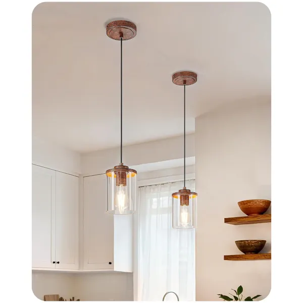 Prime members: 2-pack Edishine farmhouse pendant lights for $20