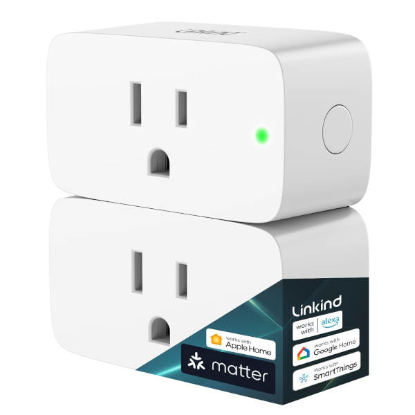Prime members: 2-pack Linkind Matter smart plugs for $15