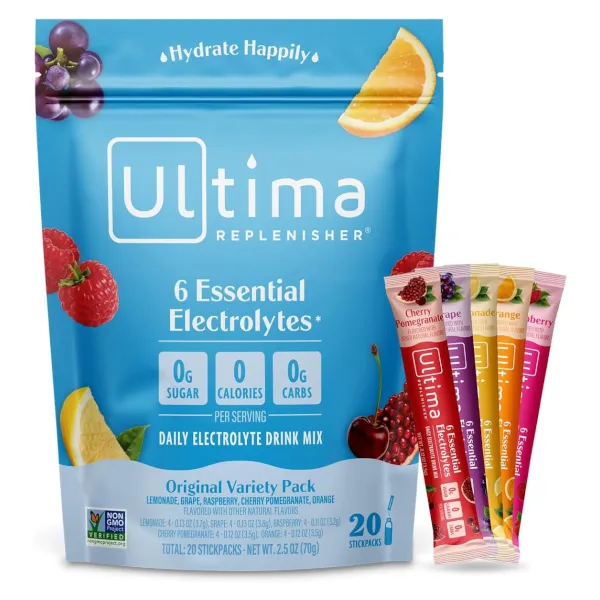 Prime members: 20-pack Ultima replenisher daily electrolyte drink mix for $17