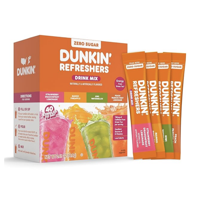 Prime members: 40-count Dunkin' Zero Sugar Refreshers for $7