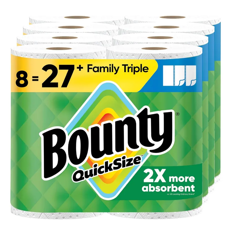 Prime members: 8-pack Bounty quick-size triple paper towels for $25
