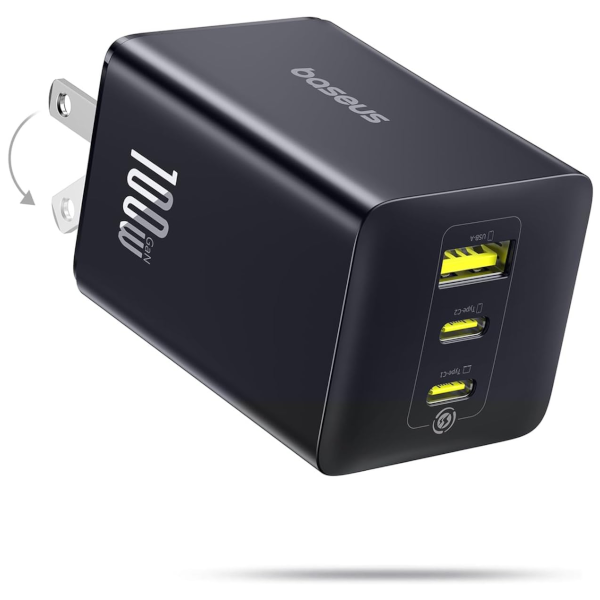 Prime members: Baseus 100W 3-port USB-C GaN charger for $31