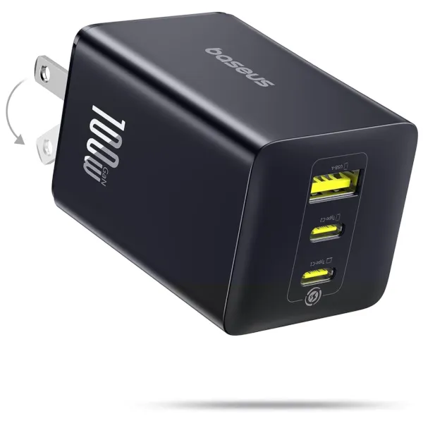 Prime members: Baseus 100W 3-port USB-C GaN charger for $35