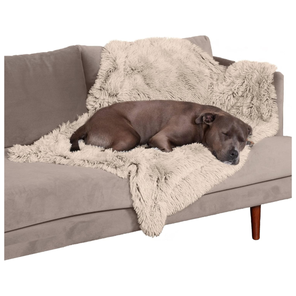 Prime members: Furhaven large waterproof faux fur and velvet pet throw for $10
