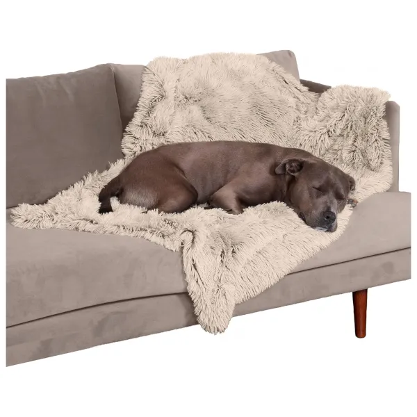 Prime members: Furhaven large waterproof faux fur and velvet pet throw for $10