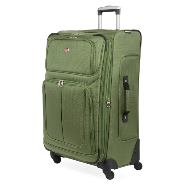Prime members: SwissGear Sion Evergreen softside expandable spinner luggage for $95