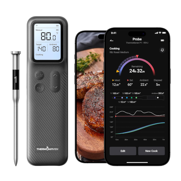 Prime members: ThermoMaven P1 wireless meat thermometer for $32