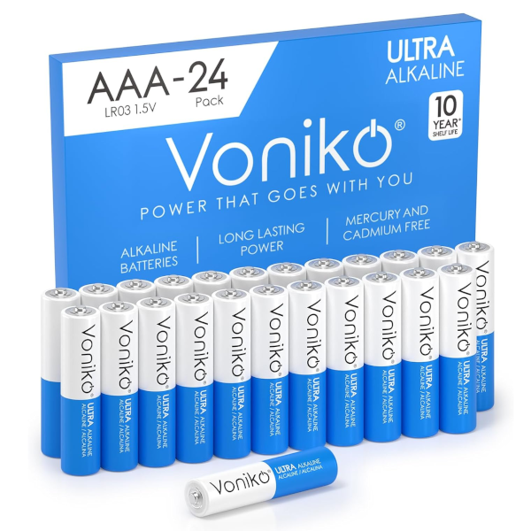 Prime members: Voniko 24-pack premium-grade AAA batteries for $7