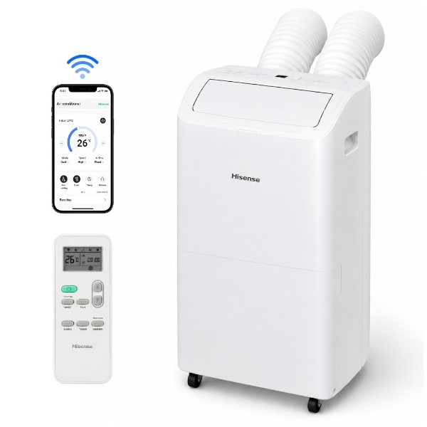 Refurbished Hisense 8,000 BTU DOE smart portable air conditioner for $200