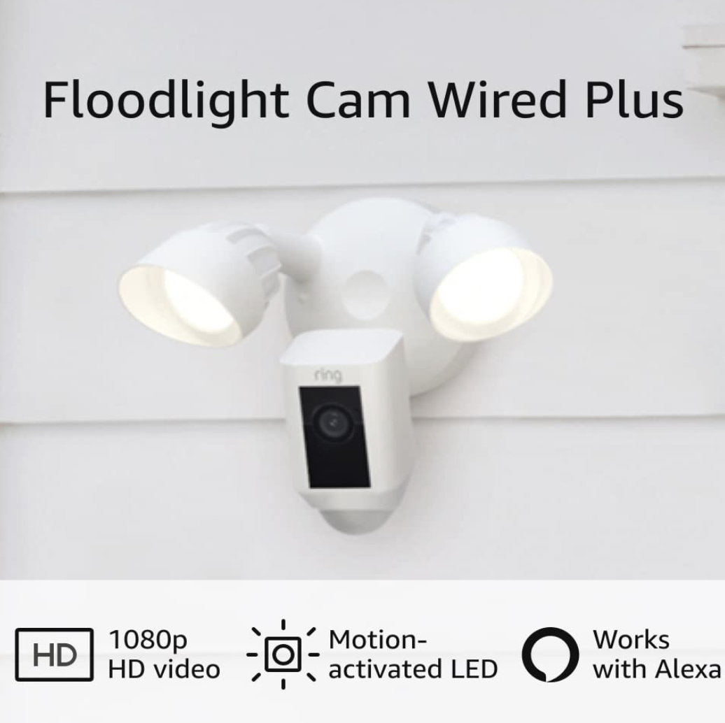 Ring Floodlight Cam Wired Plus for $90