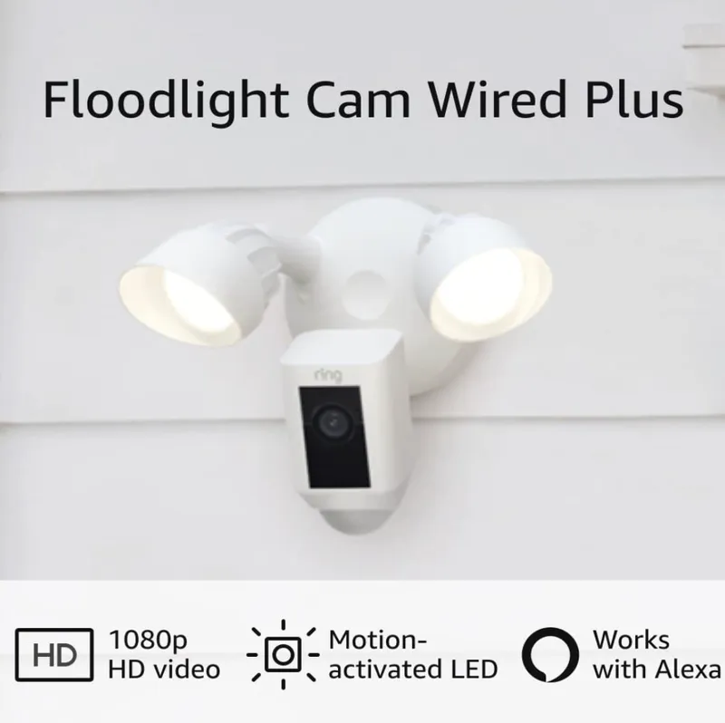 Ring Floodlight Cam Wired Plus for $90