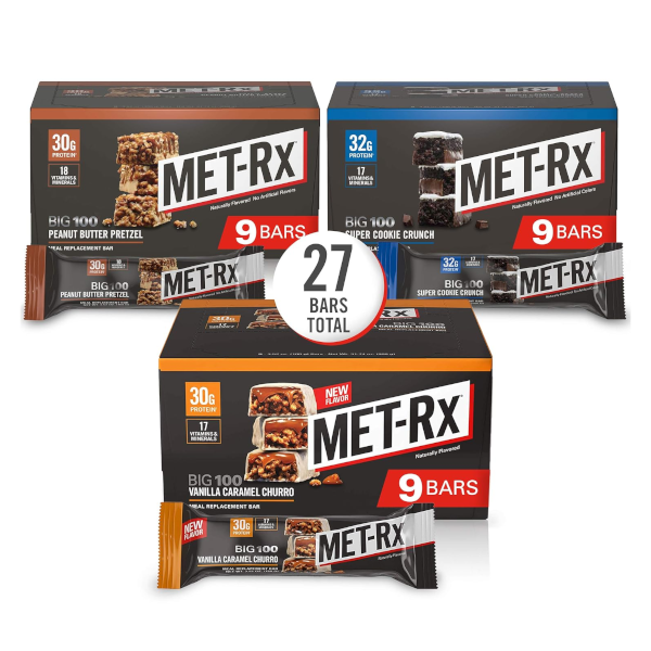 Select accounts: MET-Rx Big 100 protein bars 27-count for $36