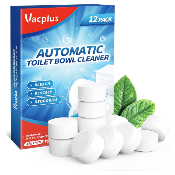Select accounts:12-pack Vacplus toilet bowl cleaning tablets for $4