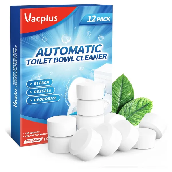 Select accounts:12-pack Vacplus toilet bowl cleaning tablets for $4