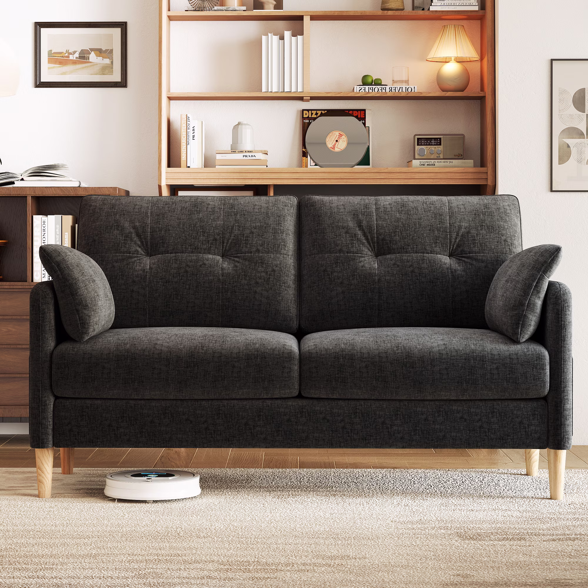 Select locations: BedLuxury chenille loveseat for $198