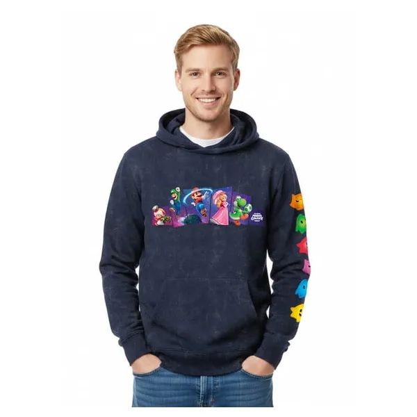 Super Mario Galaxy men’s “Here We Go” graphic hoodie for $12