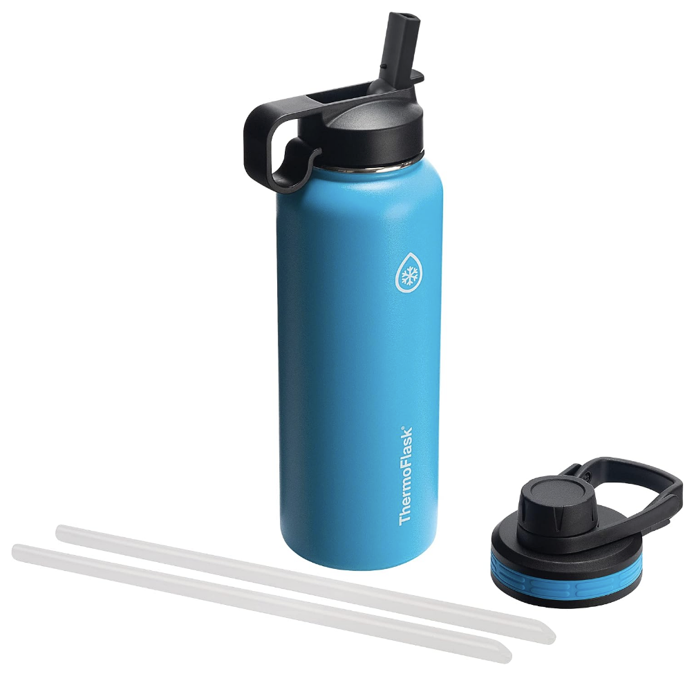 ThermoFlask 40-ounce insulated bottle with 2 lids for $16