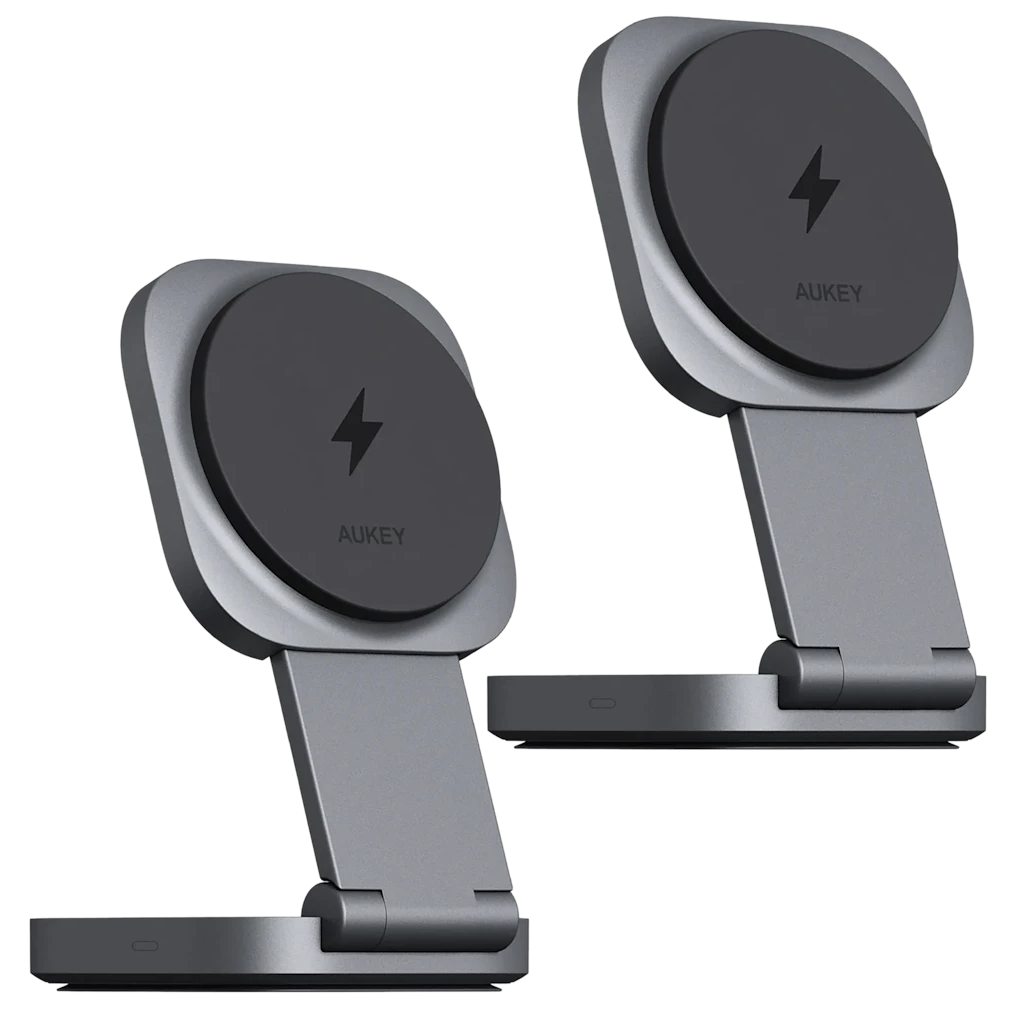 Today only: 2-pack Aukey Magfusion Qi2 2-in-1 foldable charger for $25 shipped