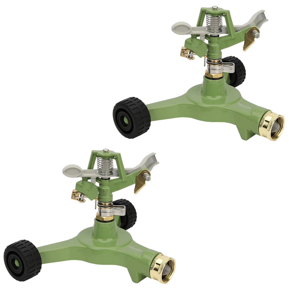 Today only: 2-pack Martha Stewart heavy-duty sprinkler with 6&#8243; wheel base for $20 shipped