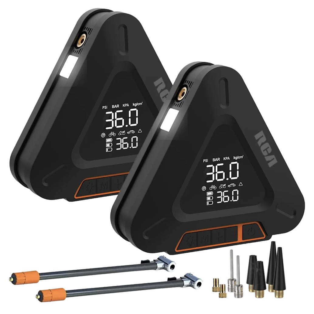 Today only: 2-pack RCA rechargeable tire inflator and multifunction emergency tools for $40