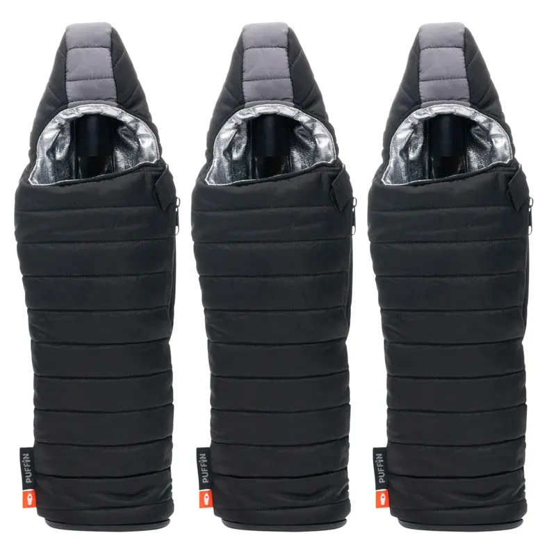 Today only: 3-pack Puffin insulated sleeping bag wine bottle coolers for $12 shipped