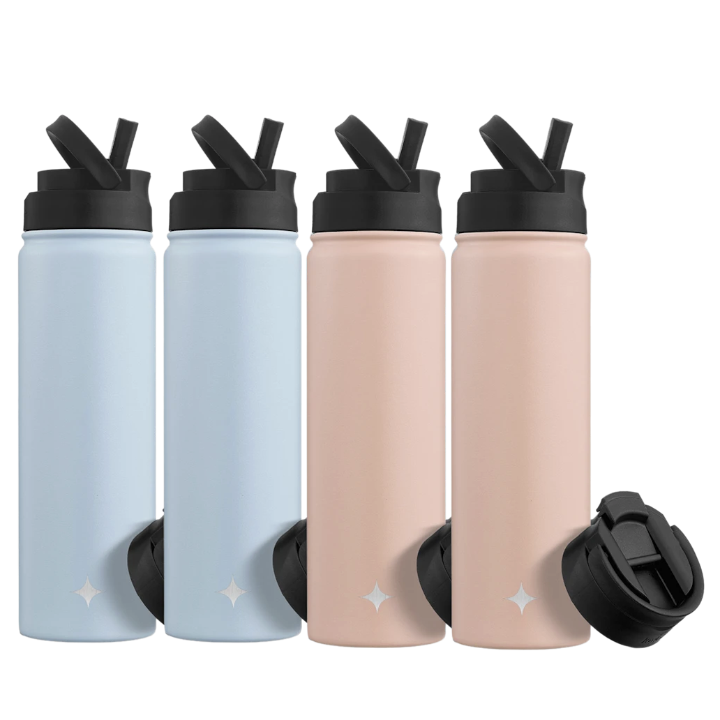 Today only: 4-pack JoyJolt 22oz vacuum-insulated tumblers with straw & flip lids for $20
