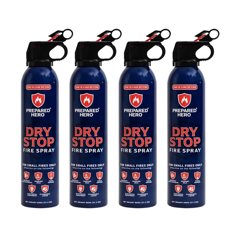 Today only: 4-pack Prepared Hero Dry Stop fire spray for $30 shipped