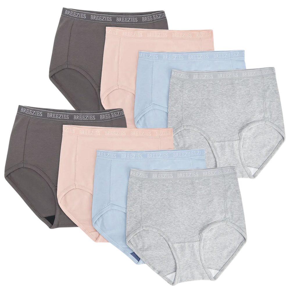 Today only: 8-pack Breezies Signature jersey knit full brief panty for $20 shipped