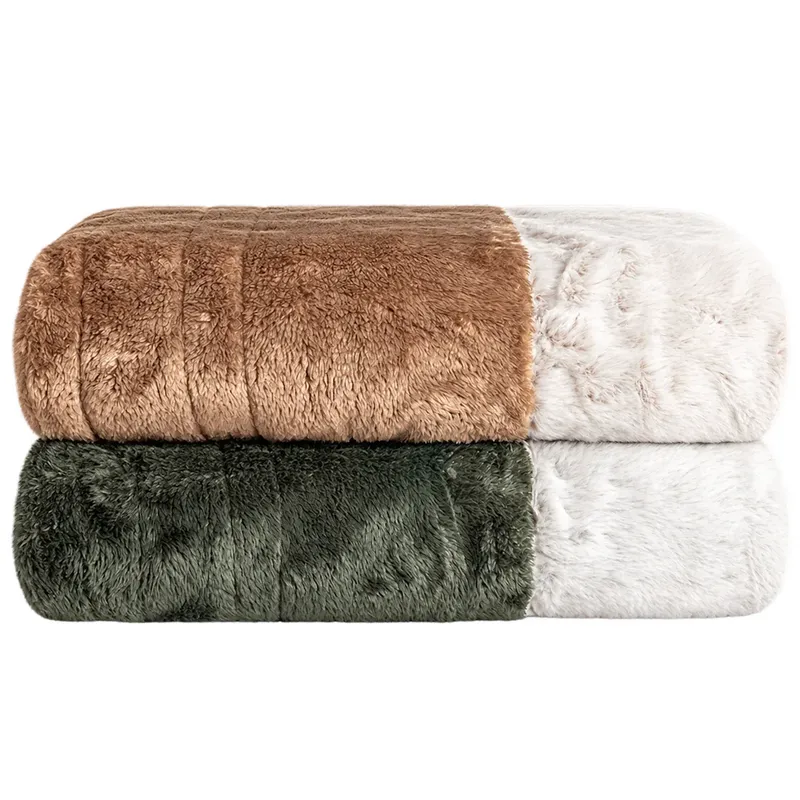 Today only: Bombay faux fur reversible heated throw for $35 shipped