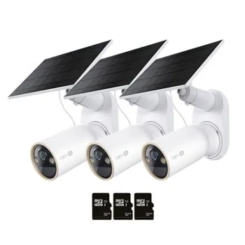 TP-Link Tapo 4K Wireless Solar Security Camera, microSD Included, No Fees, 3-pack for $249.99