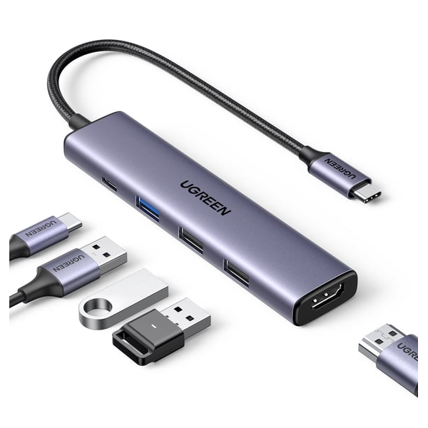 UGREEN 5-in-1 100W USB hub with 4K HDMI for $10