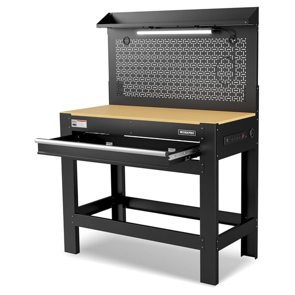 Workpro 45-in. garage workbench with storage for $229