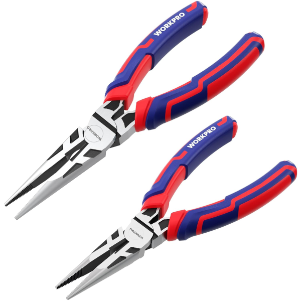 Workpro Premium 6 and 8-in. needle nose pliers for $16